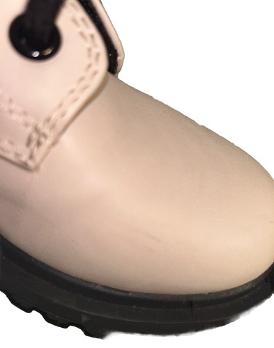 Unr8ed Damen weiß/schwarz Schnürstiefel Reißverschluss Kampfstiefel Größe 8,5 Medium - Bild 7 von 7