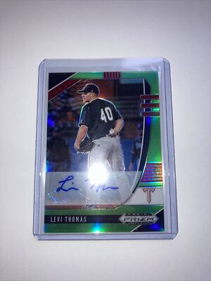 2020 Levi Thomas Auto Prizm Draft Picks /23 Lime Green #PDP109