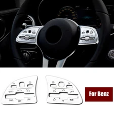 ABS Car Car Steering Wheel Button Trim Cover For Benz A B C E Class GLB GLC GLE