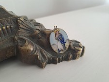 Antique beautiful religious pendant holy mary pendant enamelled pendant st mary
