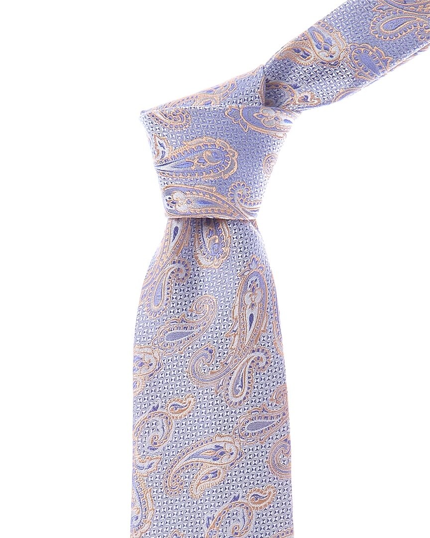 Etro Light Blue Paisley Silk Tie Mens Blue 23390₽