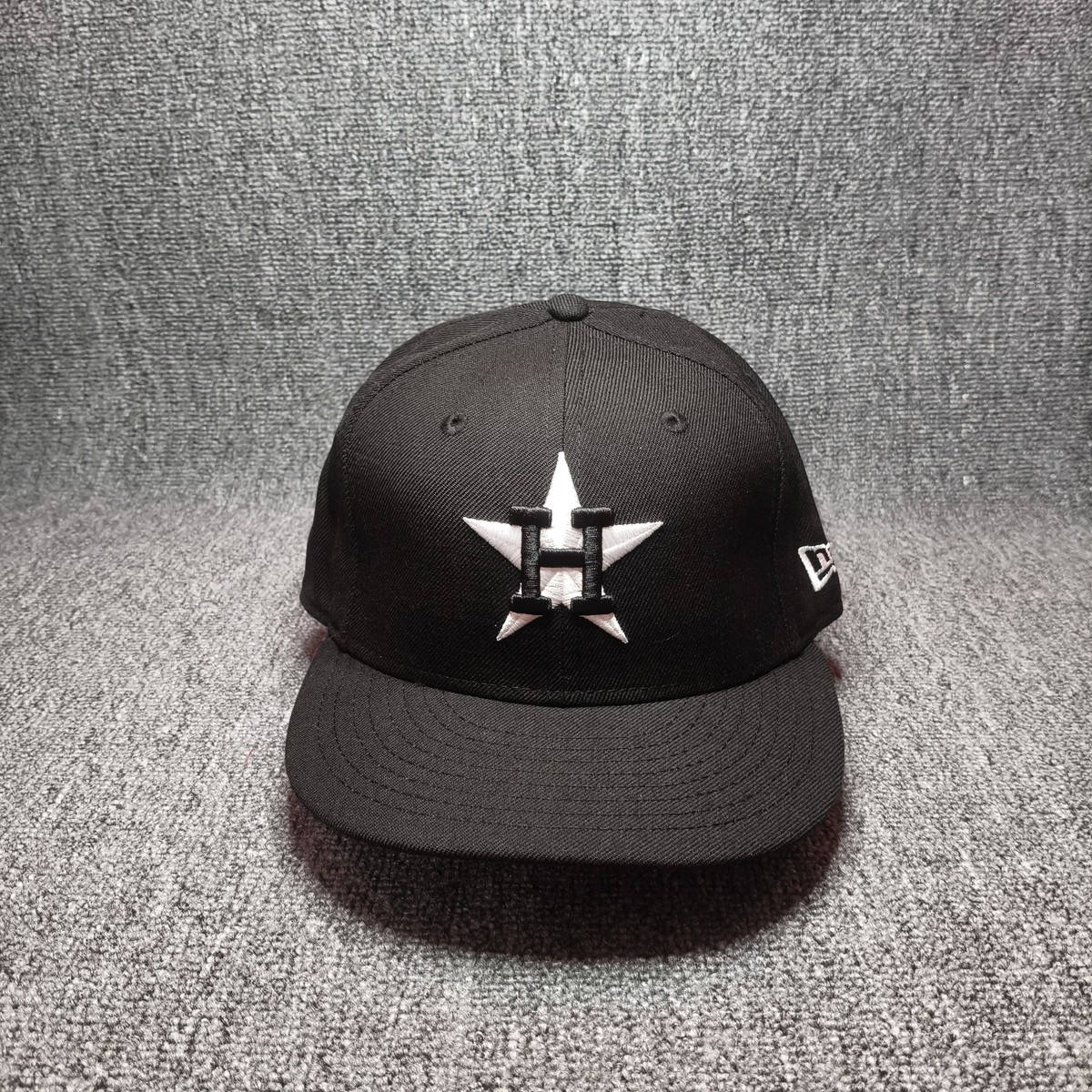 New Era Houston Astros Black Snapback Flat Brim Cap Hat