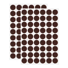 2 Sheets Screw Hole Stickers 21mm 54 in 1 Self-Adhesive Stickers, Purple Brown