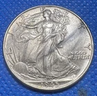 Uncirculated 1945 Philadelphia Mint Silver Walking Liberty Half WWII #622