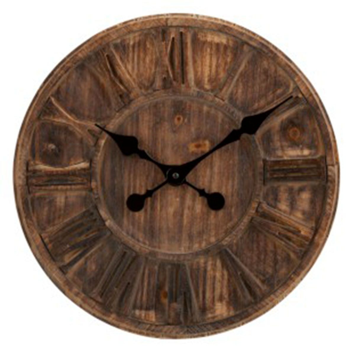 Horloge murale en bois 40cm au design naturel pour sublimer la décoration de votre salon
