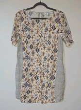 Michael Stars Esther Printed Shift Dress Size Large L