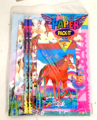 VTG 90''s  Lisa Frank Paper Pack-It Stationary Set Horses New Open Package READ