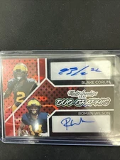 2024 Leaf Duo Graphics Blake Corum & Roman Wilson 5/9 Red Auto SSP