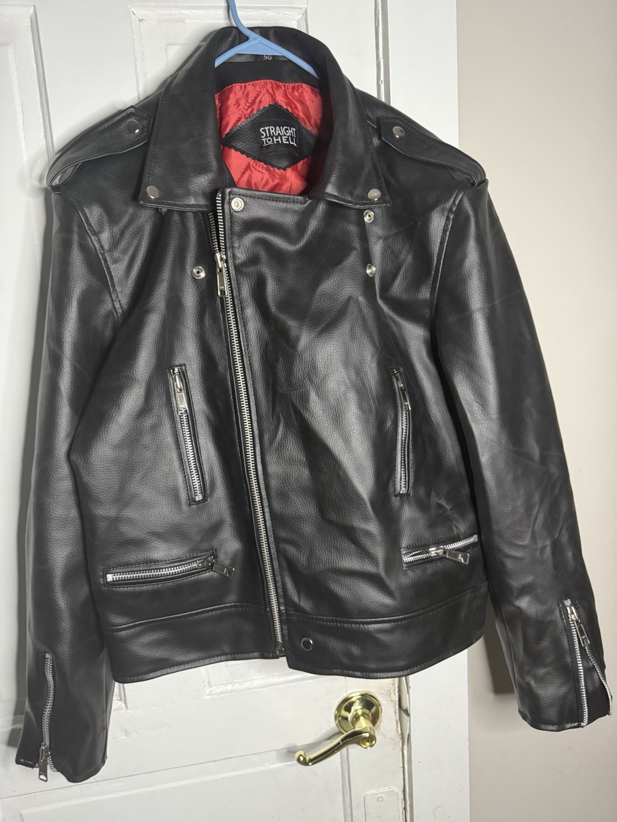 Straight To Hell Commando Leather Jacket Size 46 … - image 1
