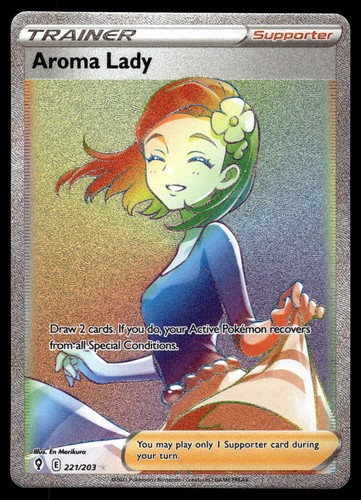 Aroma Lady 221/203 SWSH Evolving Skies Secret Rare Pokemon Card - NM