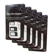 5-Pack 4 in 1 Sim Card Adapter Kit