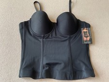 NWT Women s Black Bustier Sz. 36C Hook-Up Back C4-40