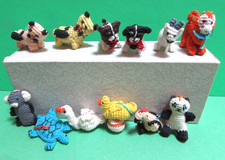 Set of 12 Vintage Mini Amiguruumi Crochet Animals