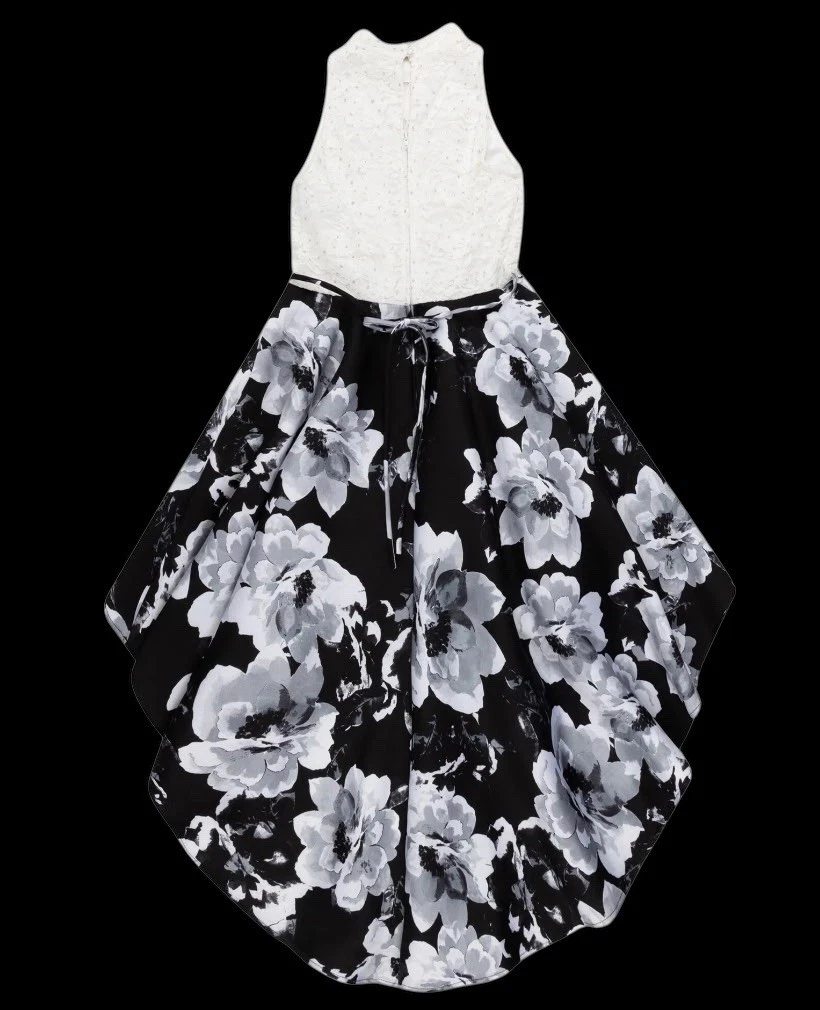 Speechless Juniors' Sleeveless Mirror-Trim A-Line Dress