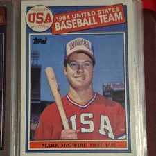 1985 Topps Mark McGwire Rookie United States Baseball #401 Base Set