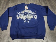 Vintage NOS NWT Dallas Cowboys Sweatshirt Crewneck Size XLarge 90s NFL
