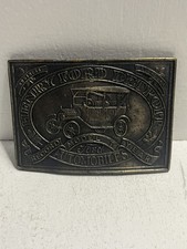 - Belt Buckle Henry Ford Detroit Model T Ford Brass Vintage 1970  s Belt Buckle