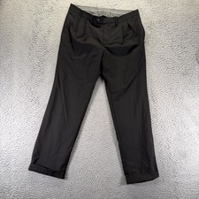 Michael Kors Pant Men 34x30 Black Viscose Dress Straight Business Formal Stretch