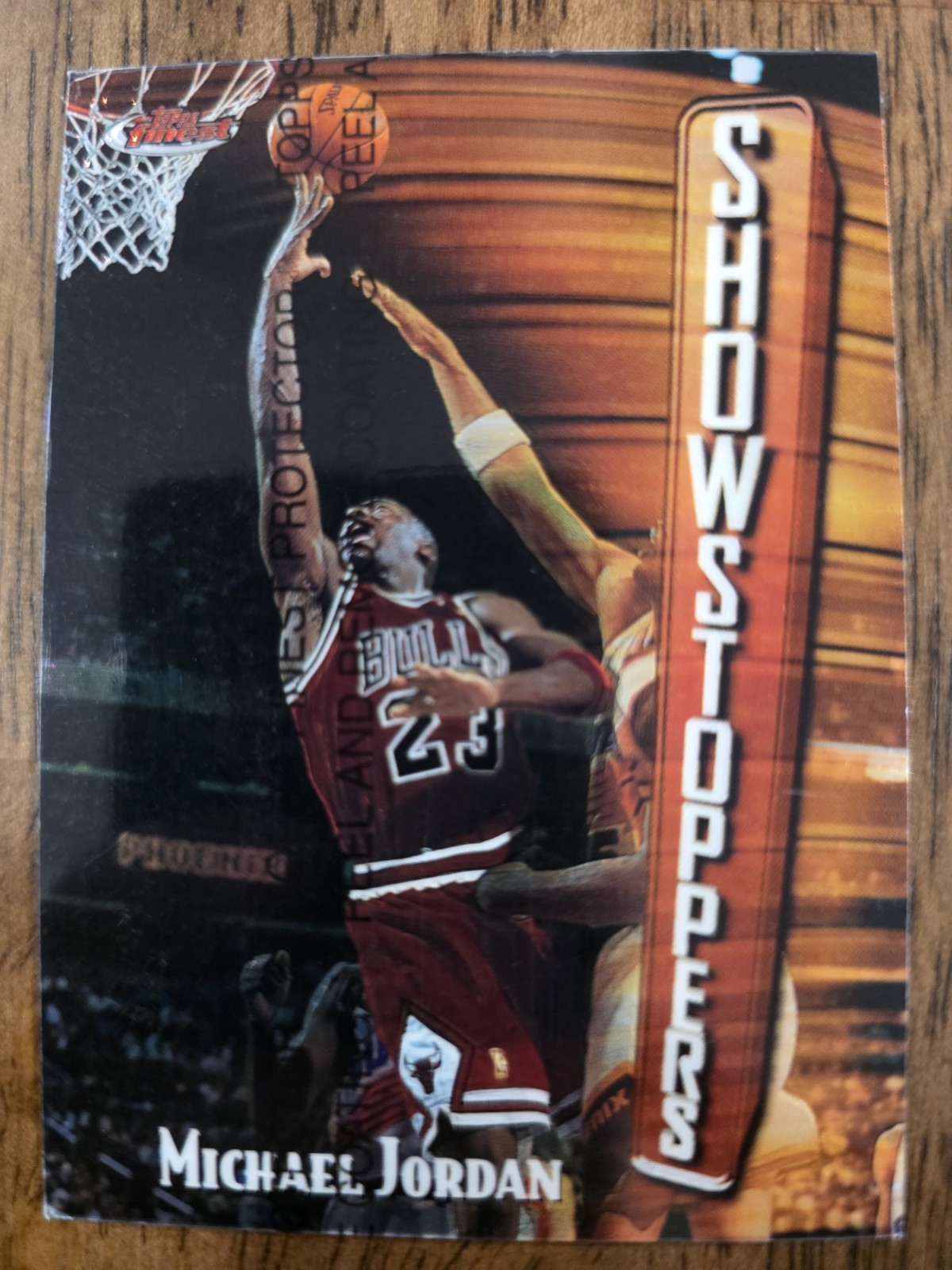 Michael Jordan 1997-98 Topps Finest #271 Showstoppers w/ Peel/Coating Bulls MJ