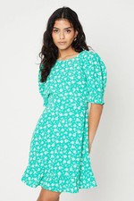 Dorothy Perkins Green Mini Dress Womens Occasion Dresses