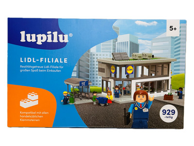Lupilu LIDL-Filiale Klemmbausteine Spielzeug Supermarkt Set - NEU + OVP