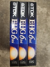 SEALED TDK EHG Ultimate Performance VHS T-120 6 Hrs Extra High Grade Blank Tapes