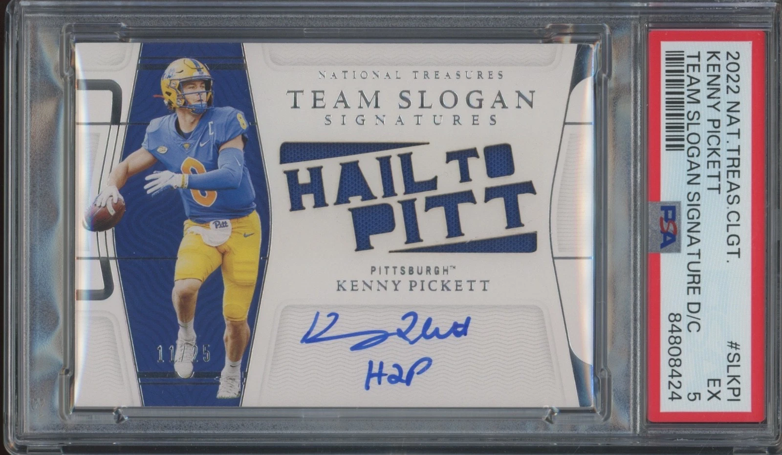 Kenny Pickett Panini National Treasures Collegiate Team Slogan Signatures Die-Cuts #SLKPI Base
