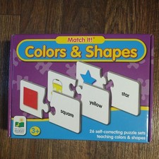 Match It Colors  Shapes Card Game - 26 self correcting puzzle sets