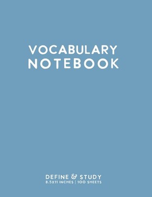 Vokabelheft hellblau Softcover Wort Lernjournal von schoolnest