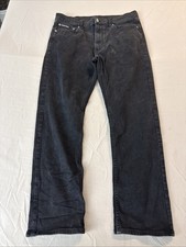 Calvin Klein Men  s Slim Straight Fit Black Jeans Size 34 X 30