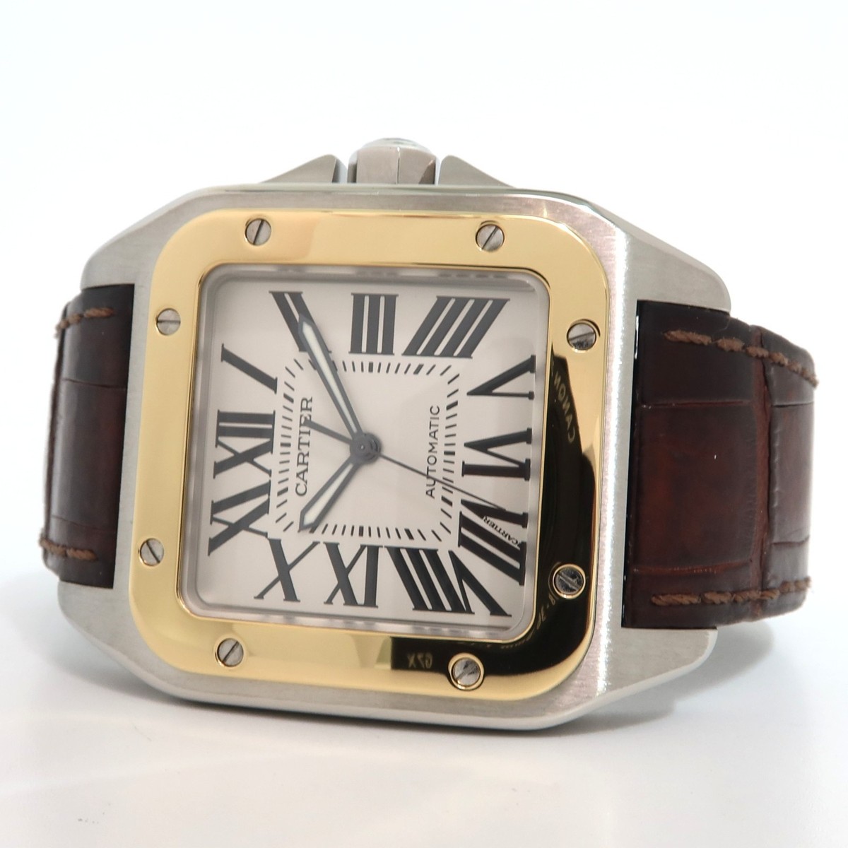 Cartier Santos 100 18kt Yellow Gold & Stainless Steel Automatic