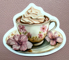 Coffee Stickers Pack Vinyl Waterproof Cafe Latte Dessert Planner Laptop 7pcs