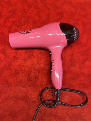 VINTAGE REVLON 1875 IONIC HAIR DRYER PINK - TESTED (t38) | eBay