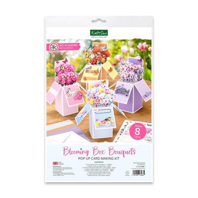 Katy Sue Blooming Box Bouquets Pop Up Card Making Kit. Make 8 3D Floral Box Card