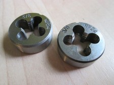 Lot (2) NEW 3/8" 3/8"-24 3/8"-NF24 SAE Die HSS Steel Die, Hand Threading #T16EM