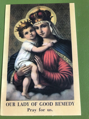 Catholic Mass Intention Card-Our Lady of Good Remedy