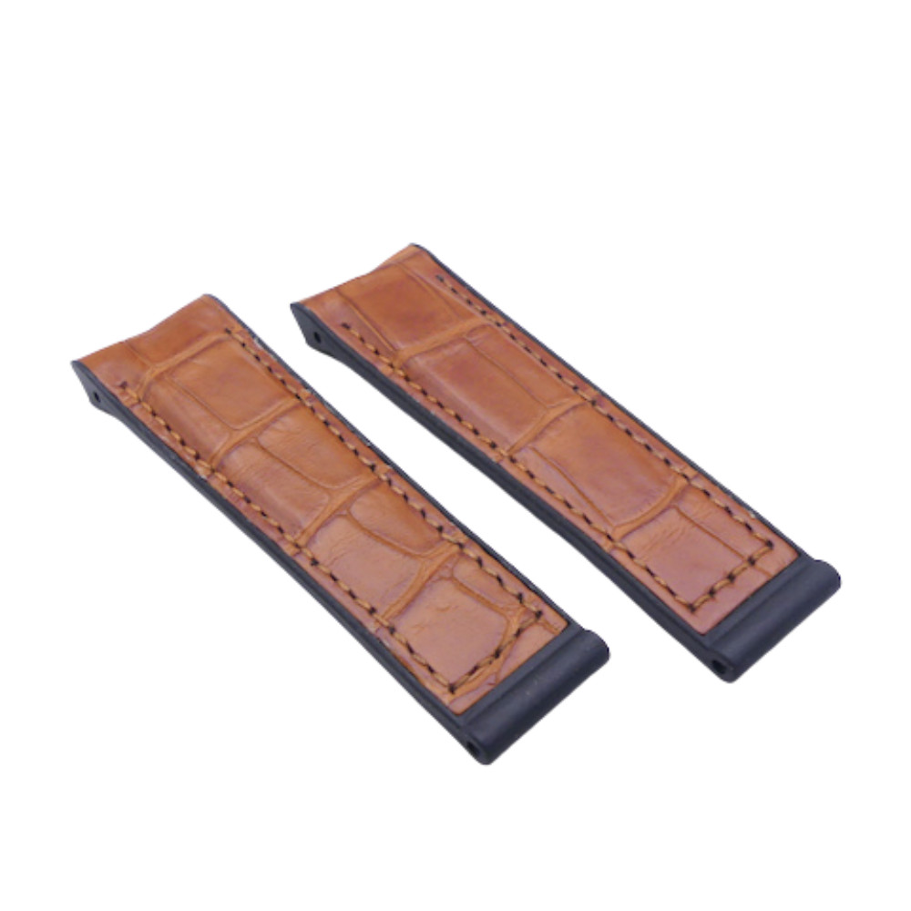 Bracelet Corum Admiral's Cup marron en crocodile véritable pour style habillé