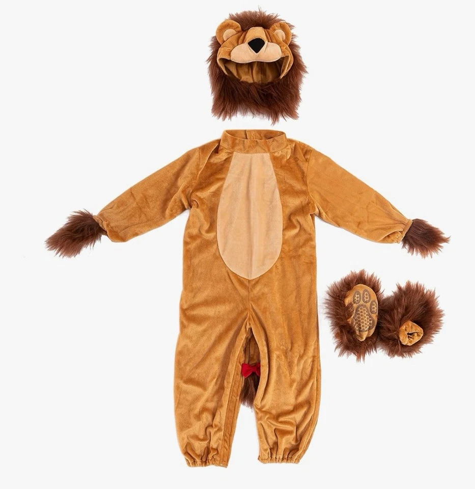 Disfraz de león niño talla 12-18 Meses / Mono, Capucha, Cola, Botines Nuevo 🦁 Foto 4 de 4