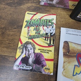 Zombies Ate My Neighbors Sega Genesis CIB Complete w Poster and Manual!