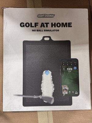 Golf Daddy Golf At Home No Ball Simulator Practice Mat Phone Stand Set