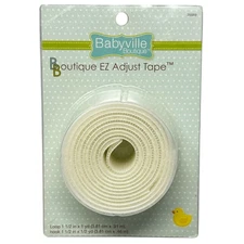 Babyville Boutique EZ Adjust Tape Hook and Loop Fastener White 35069 1-1/2 Wide