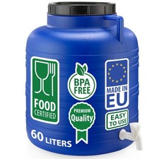 Regentonne Weithalsfass 60l Regenfass  Weithalstonne mit Wasserhahn