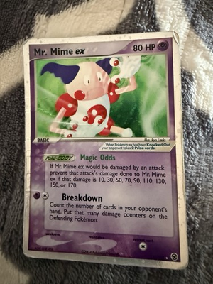 #ad Pokémon Mr. Mime ex 110 112 FireRed LeafGreen Ultra Rare Holo 80 HP 2004 TCG $42.00