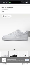 Nike Air Force 1 07 White Low Top Leather Sne...