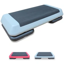 Aerobic Step Platform 30" × 14" Height Adjustable Workout Step 4" - 6" for Fi...
