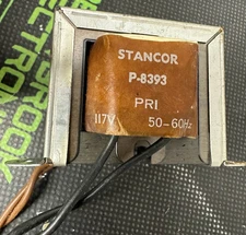 P-8393 - STANCOR - 12VAC 1.2AMP TRANSFORMER - PRIMARY 115V
