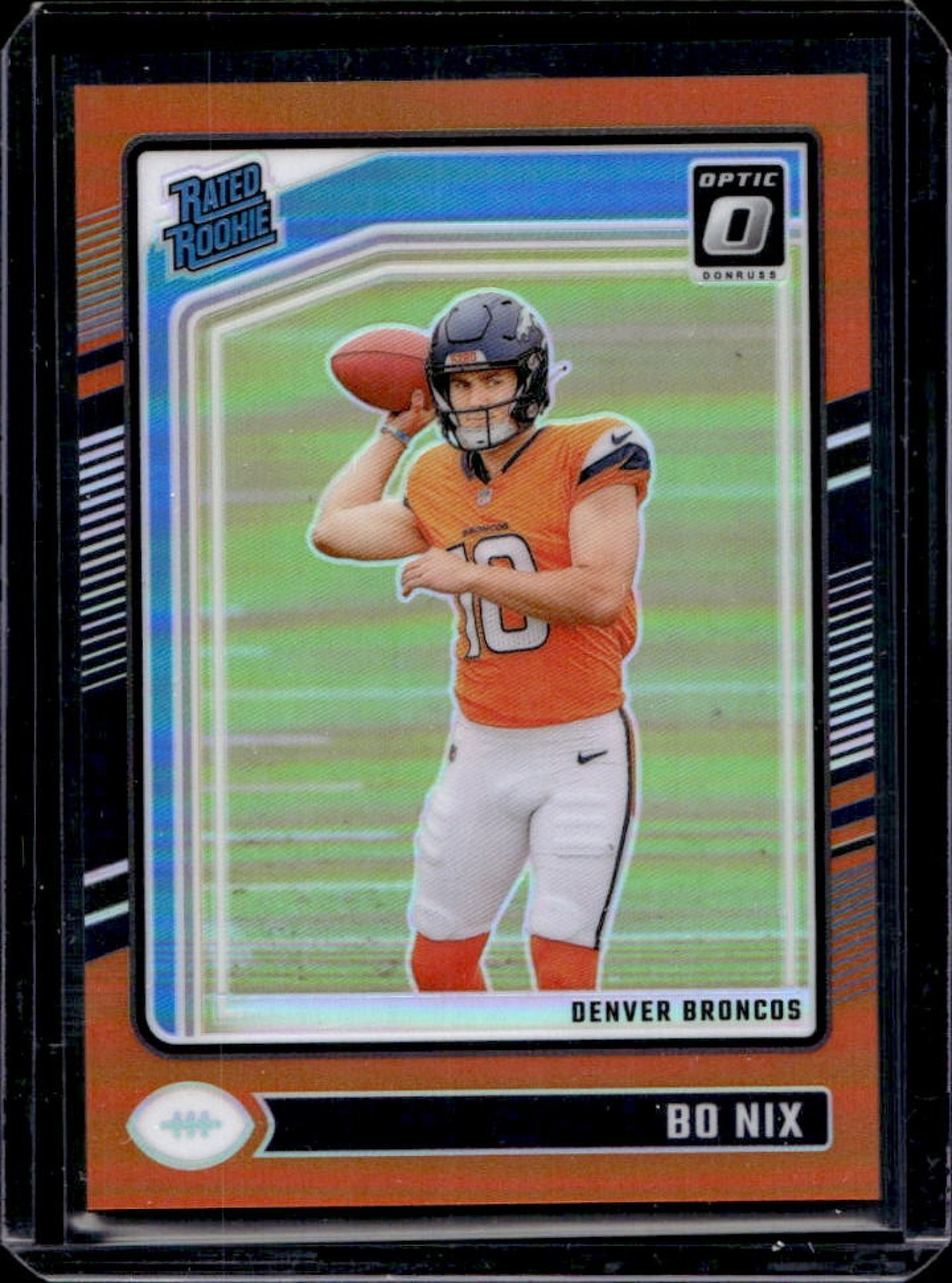 2024 Donruss Optic Bo Nix Orange Rated Rookie #209/249 Broncos