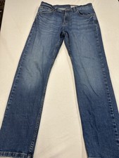 Wrangler Men  s Jeans Athletic Fit Blue Denim 32x30 Stretch Cotton Spandex