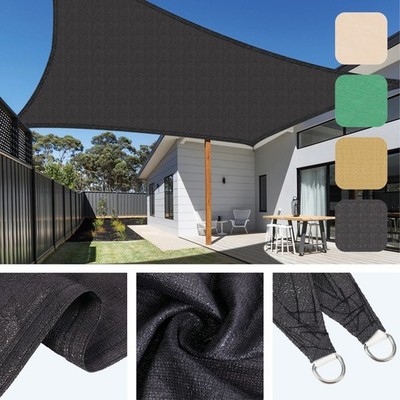 Sonnensegel 160 g/m² HDPE Sonnenschutz UV Schutz Outdoor Balkon Rechteck DE