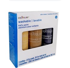 Creatology Washable Kid's Paint Skin Tones 3 Bottles 8floz each NEW Sealed